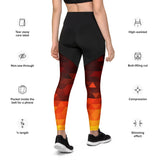 ReInvent | Women's Sports Legging | Orange Crystal