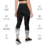 ReInvent | Women's Sports Leggings | Breeze | Black & White