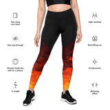 ReInvent | Women's Sports Legging | Orange Crystal