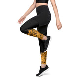 ReInvent | Women's Sports Leggings | Breeze | Black & Gold