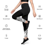 ReInvent | Women's Sports Leggings | Breeze | Black & White