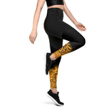 ReInvent | Women's Sports Leggings | Breeze | Black & Gold