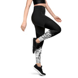 ReInvent | Women's Sports Leggings | Breeze | Black & White