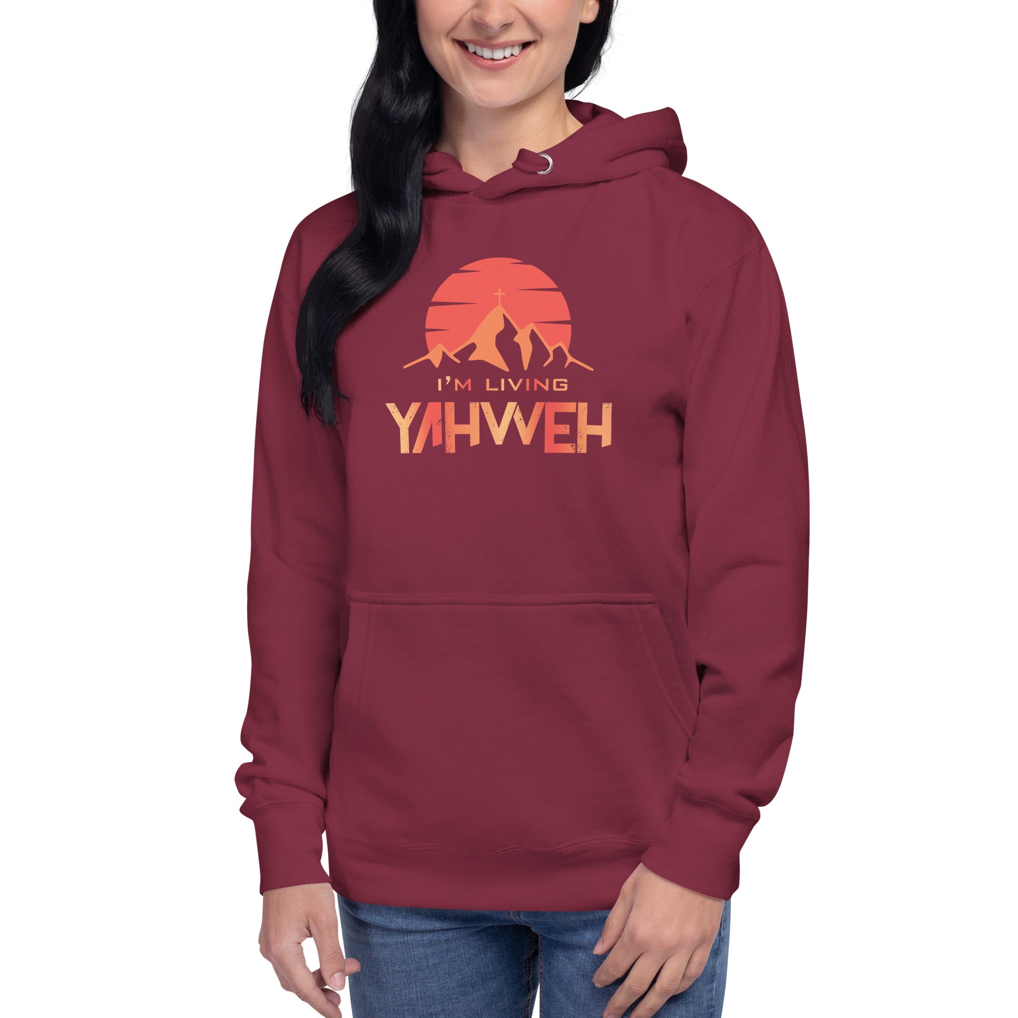 I'm Living Yahweh | Unisex Hoodie | Ruby