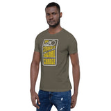 Your Struggle is Your Signal For Change | Short-Sleeve Unisex T-Shirt | Black & Yellow