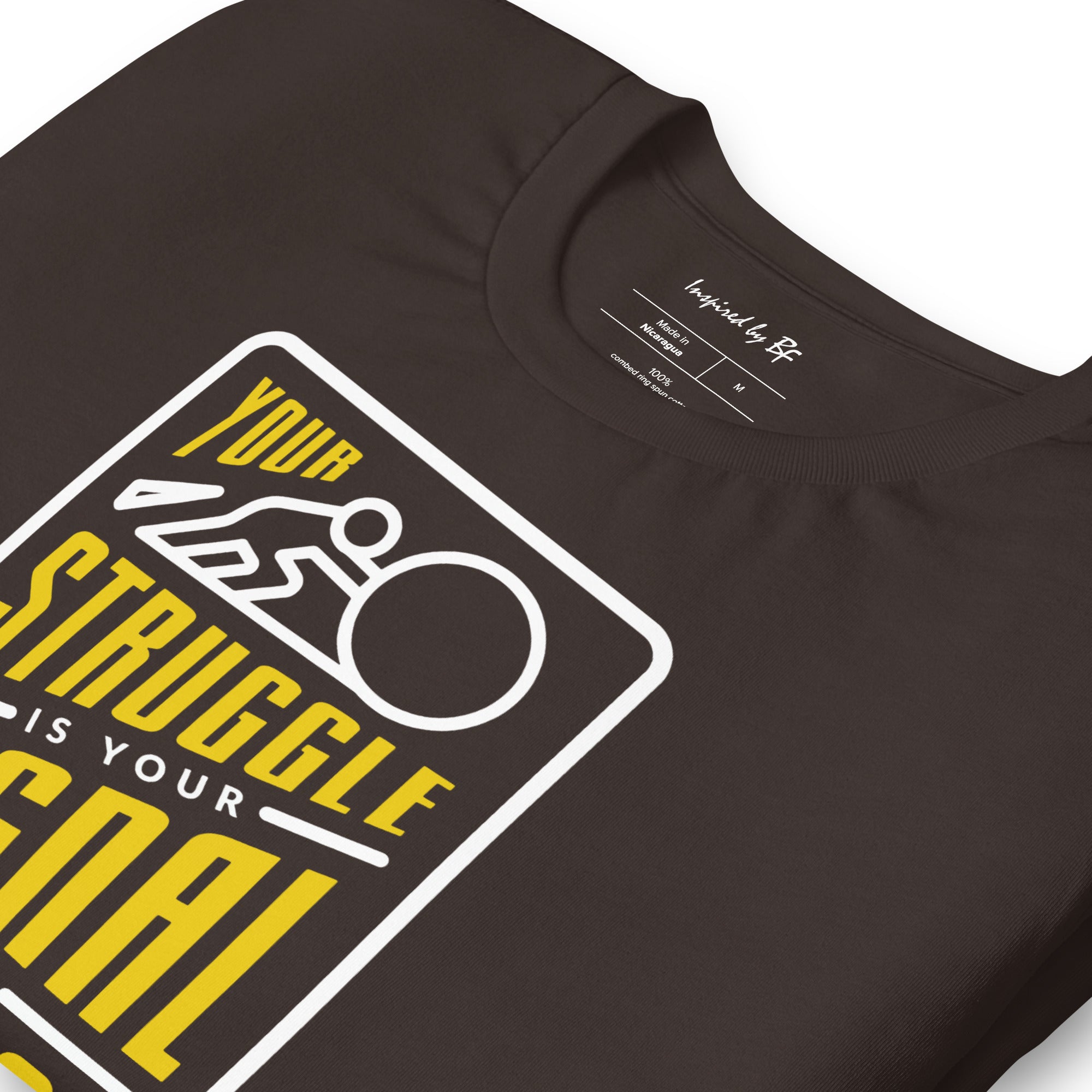 Your Struggle is Your Signal For Change | Short-Sleeve Unisex T-Shirt | Black & Yellow