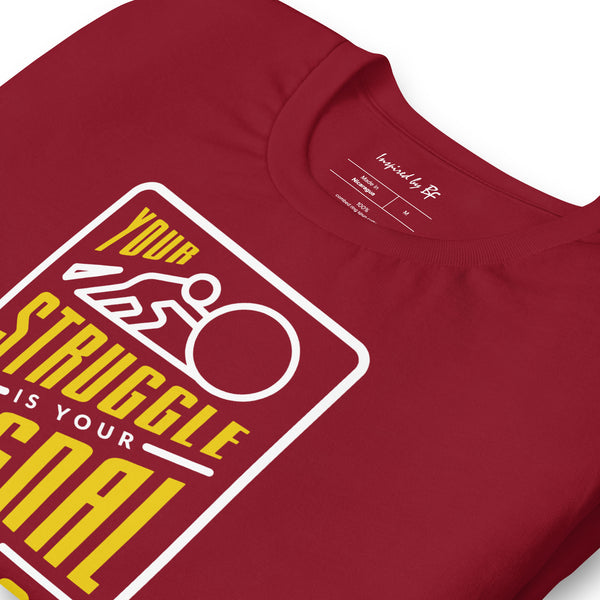 Your Struggle is Your Signal For Change | Short-Sleeve Unisex T-Shirt | Black & Yellow