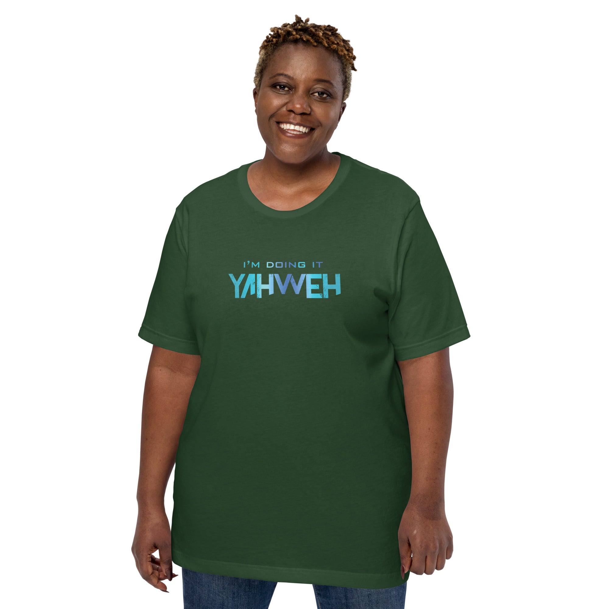 I'm Doing It Yahweh | Unisex Short Sleeve T-Shirt | Sapphire