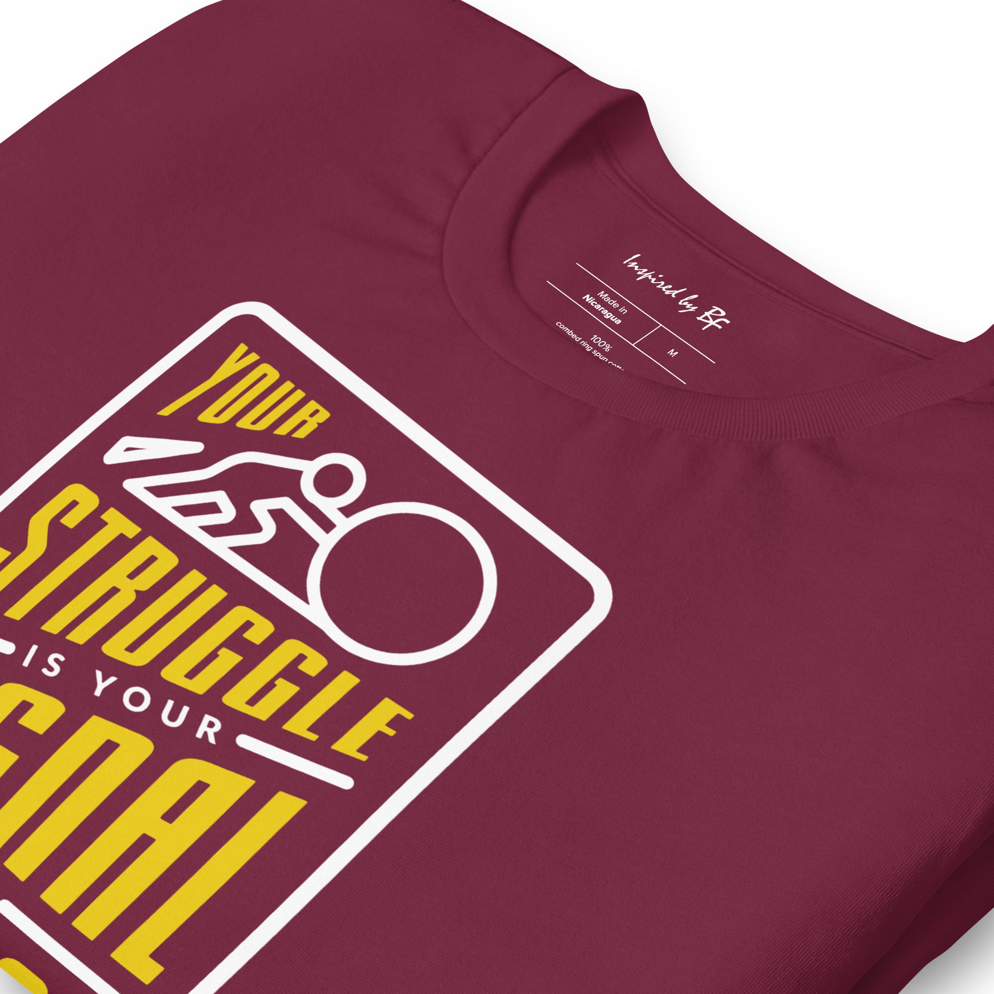 Your Struggle is Your Signal For Change | Short-Sleeve Unisex T-Shirt | Black & Yellow