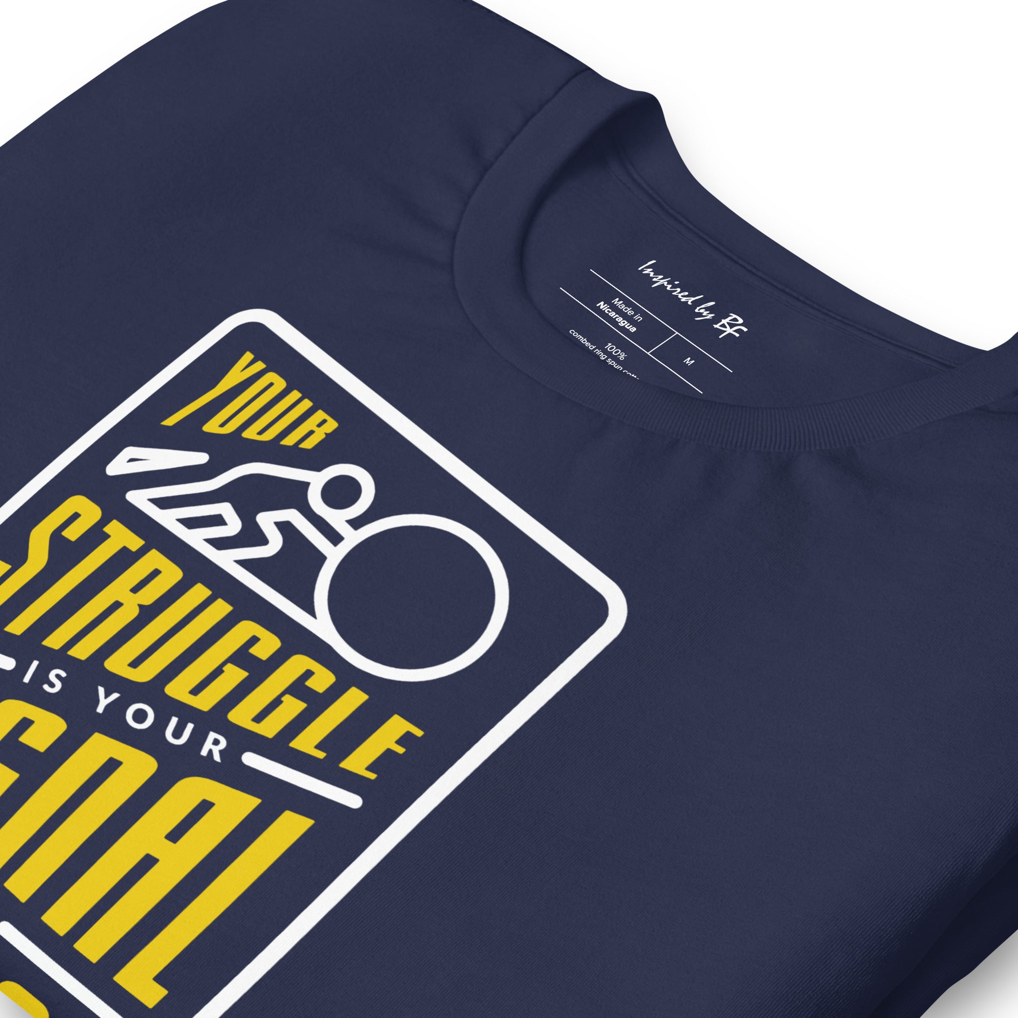 Your Struggle is Your Signal For Change | Short-Sleeve Unisex T-Shirt | Black & Yellow