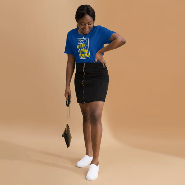 Your Struggle is Your Signal For Change | Short-Sleeve Unisex T-Shirt | Black & Yellow
