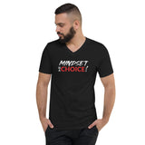 Mindset Is A Choice | Unisex Short Sleeve V-Neck T-Shirt