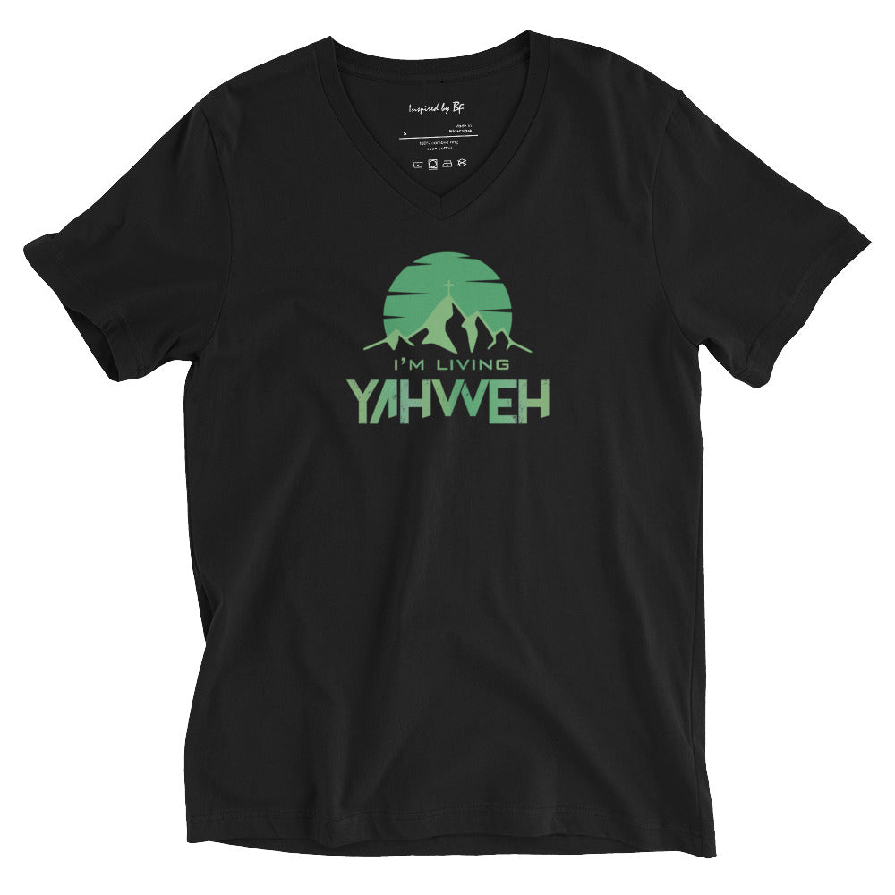 I'm Living Yahweh | Unisex Short Sleeve V-Neck T-Shirt | Emerald
