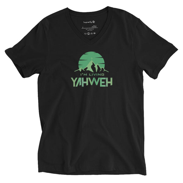 I'm Living Yahweh | Unisex Short Sleeve V-Neck T-Shirt | Emerald