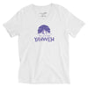 I'm Living Yahweh | Unisex Short Sleeve V-Neck T-Shirt | Amethyst