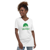 I'm Living Yahweh | Unisex Short Sleeve V-Neck T-Shirt | Emerald