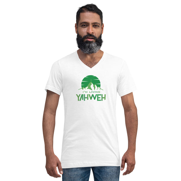 I'm Living Yahweh | Unisex Short Sleeve V-Neck T-Shirt | Emerald