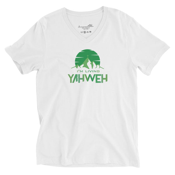 I'm Living Yahweh | Unisex Short Sleeve V-Neck T-Shirt | Emerald