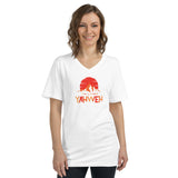 I'm Living Yahweh | Unisex Short Sleeve V-Neck T-Shirt | Ruby