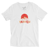 I'm Living Yahweh | Unisex Short Sleeve V-Neck T-Shirt | Ruby