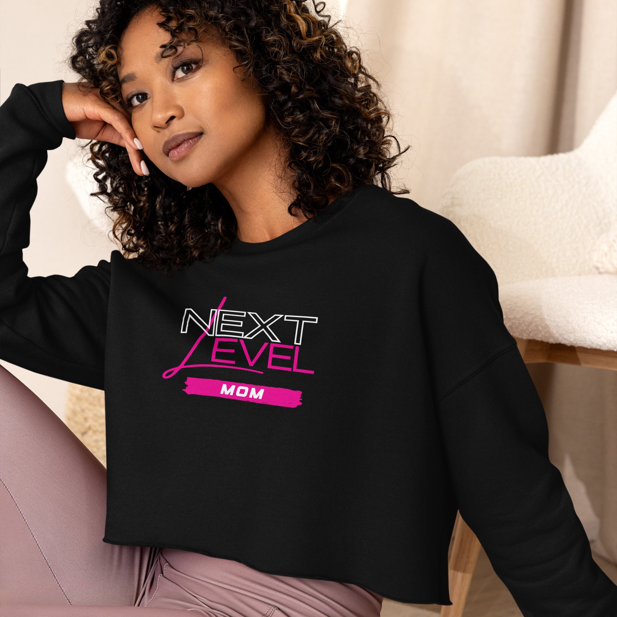 Next Level | Mom | Crop Sweatshirt