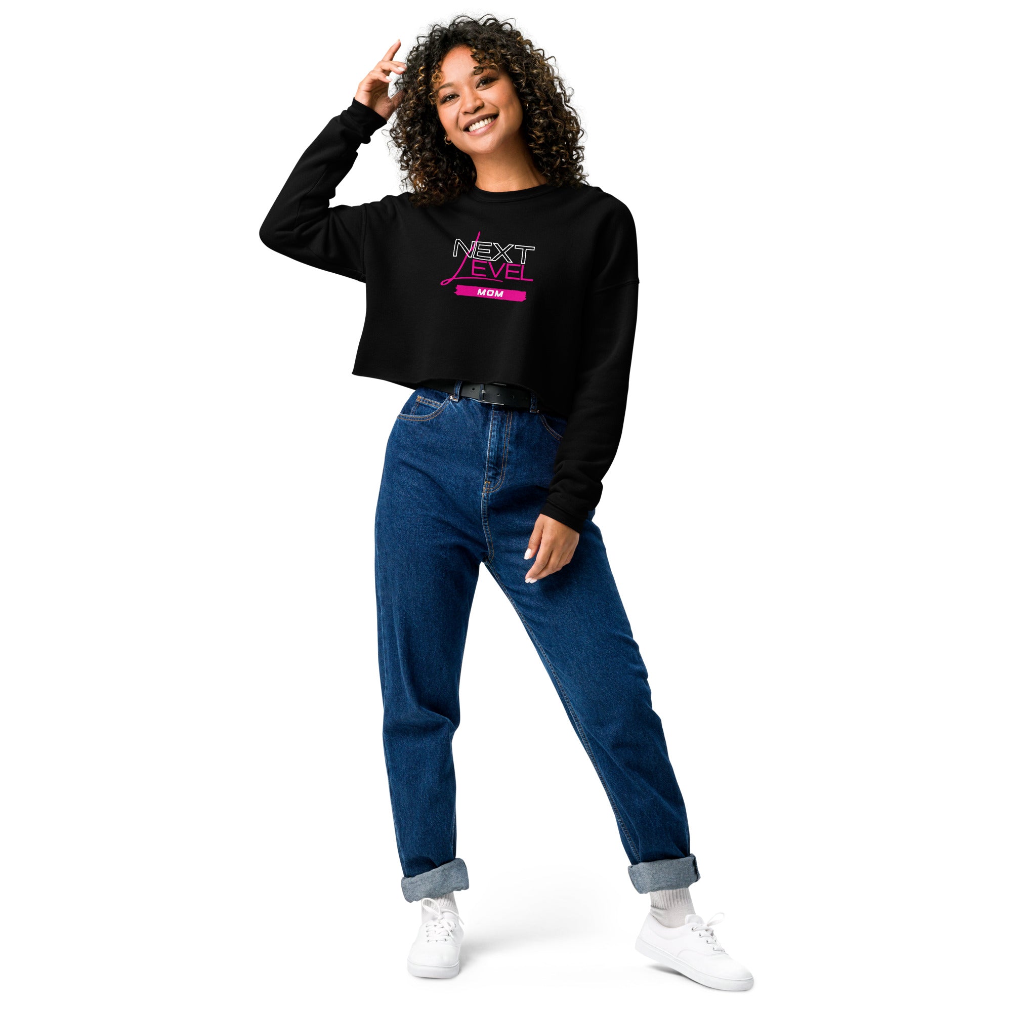 Next Level | Mom | Crop Sweatshirt