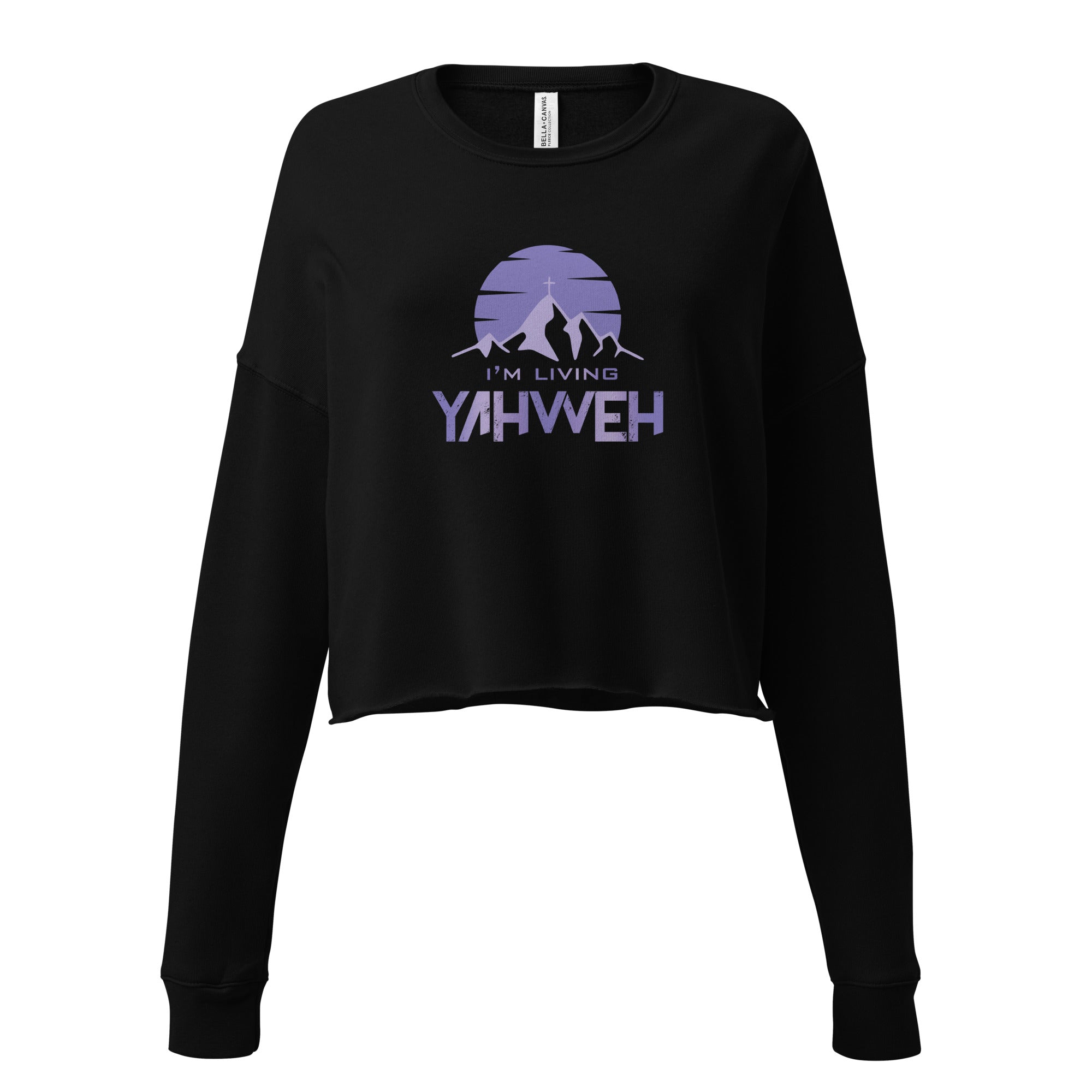 I'm Living Yahweh | Crop Sweatshirt | Amethyst