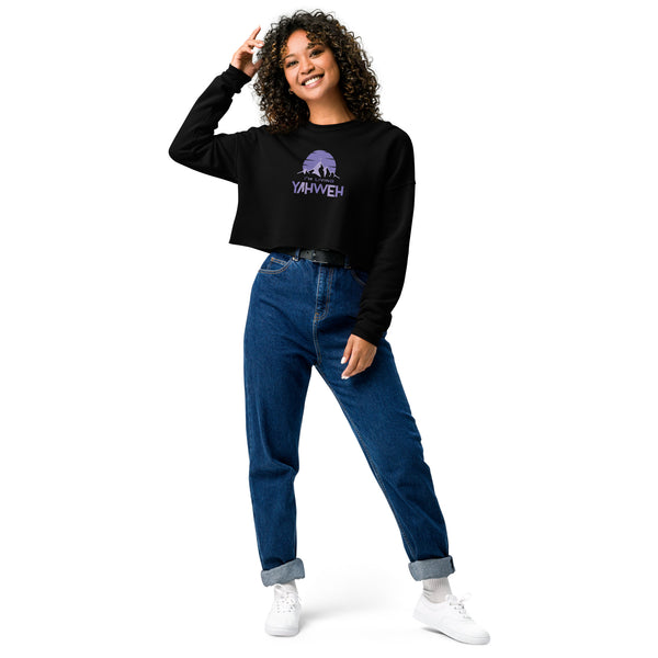 I'm Living Yahweh | Crop Sweatshirt | Amethyst
