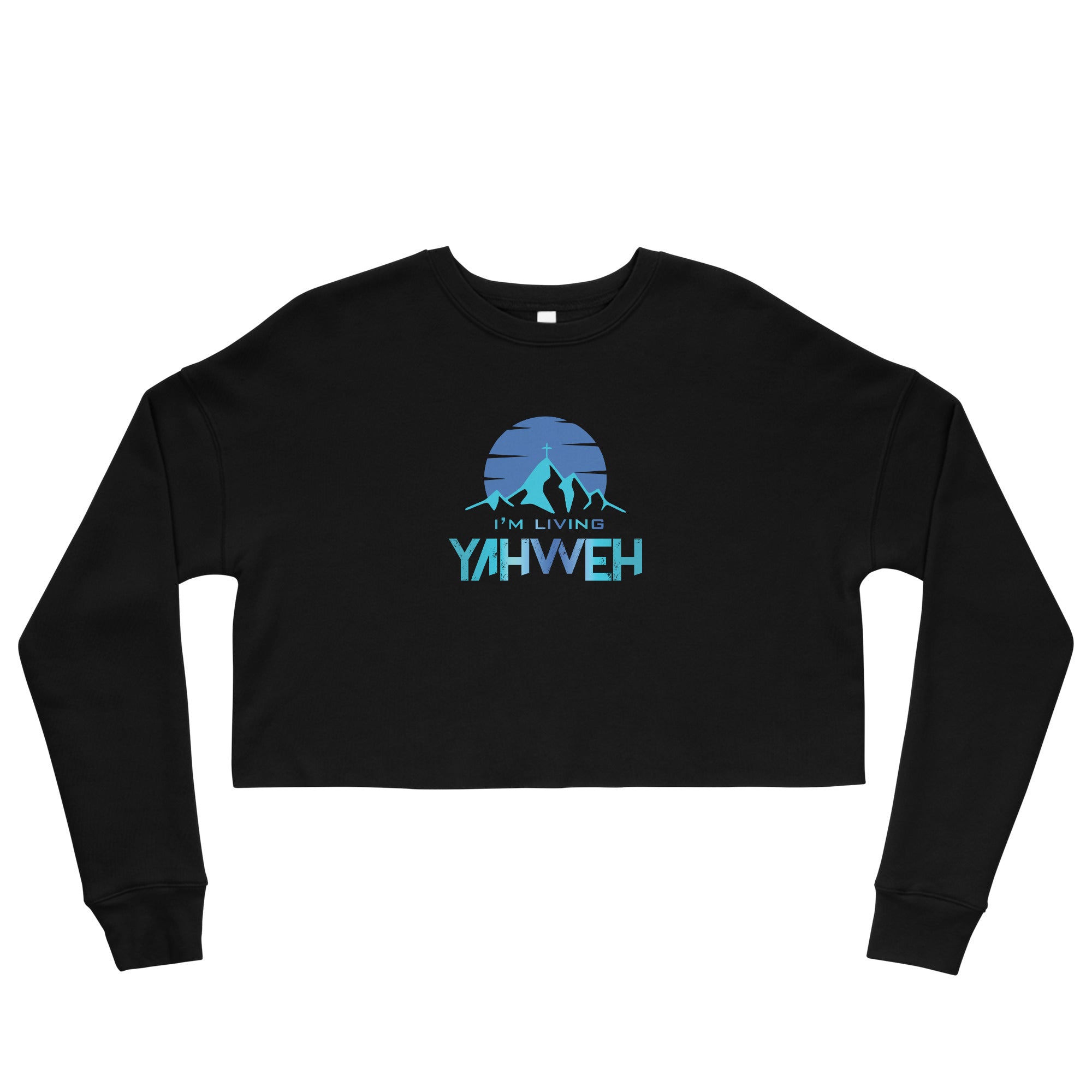 I'm Living Yahweh | Crop Sweatshirt | Sapphire