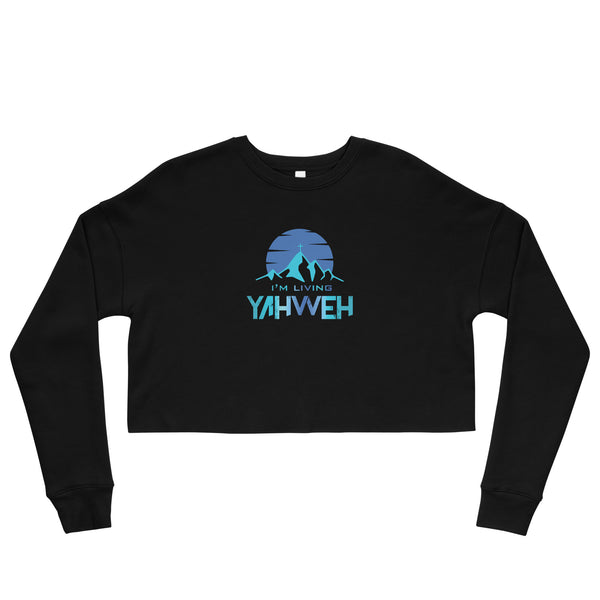 I'm Living Yahweh | Crop Sweatshirt | Sapphire