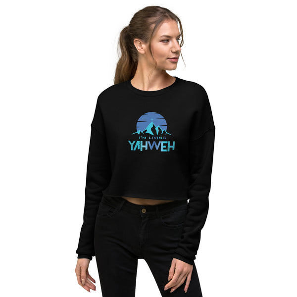 I'm Living Yahweh | Crop Sweatshirt | Sapphire