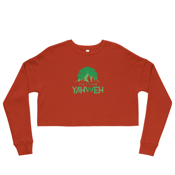 I'm Living Yahweh | Crop Sweatshirt | Emerald