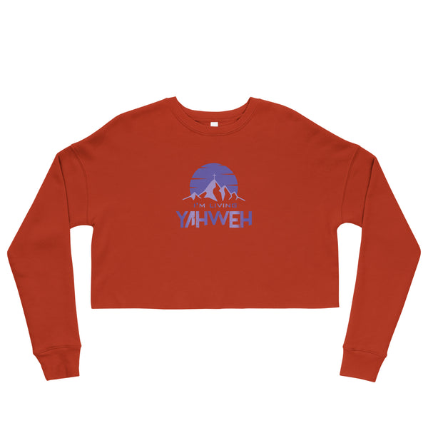 I'm Living Yahweh | Crop Sweatshirt | Amethyst