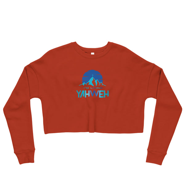 I'm Living Yahweh | Crop Sweatshirt | Sapphire