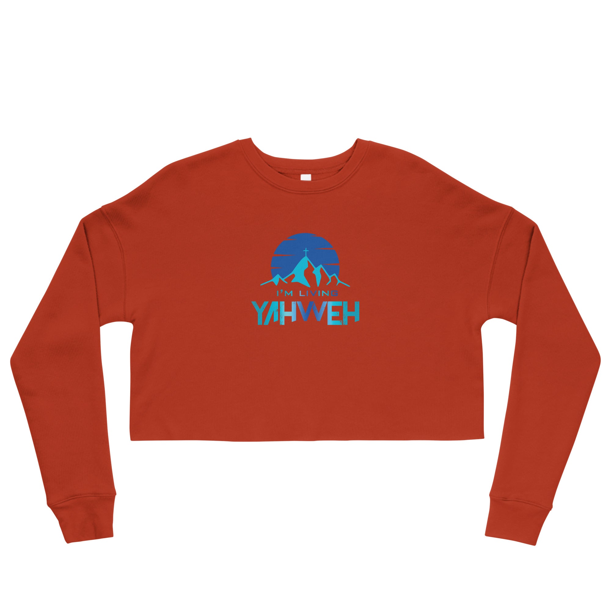 I'm Living Yahweh | Crop Sweatshirt | Sapphire