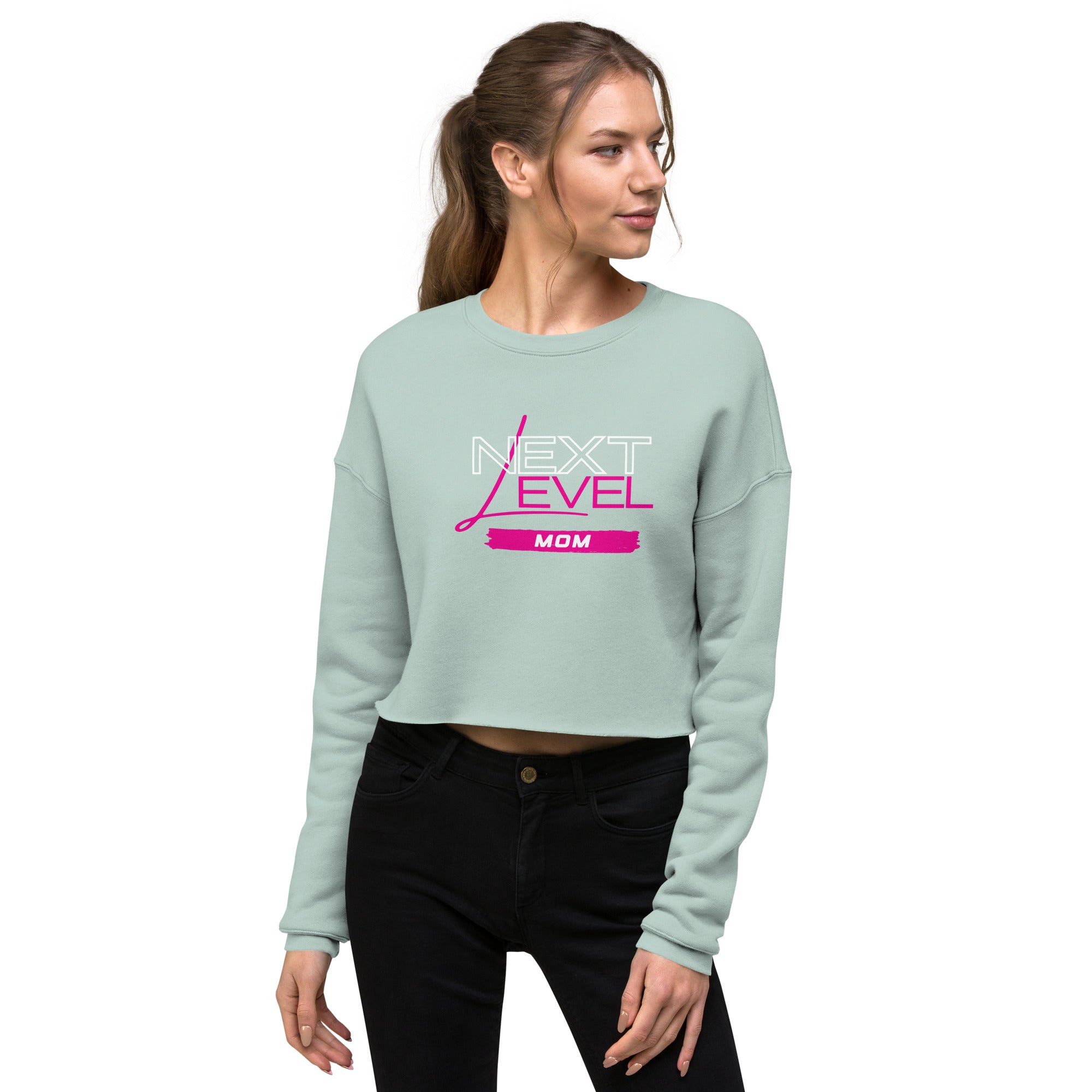Next Level | Mom | Crop Sweatshirt