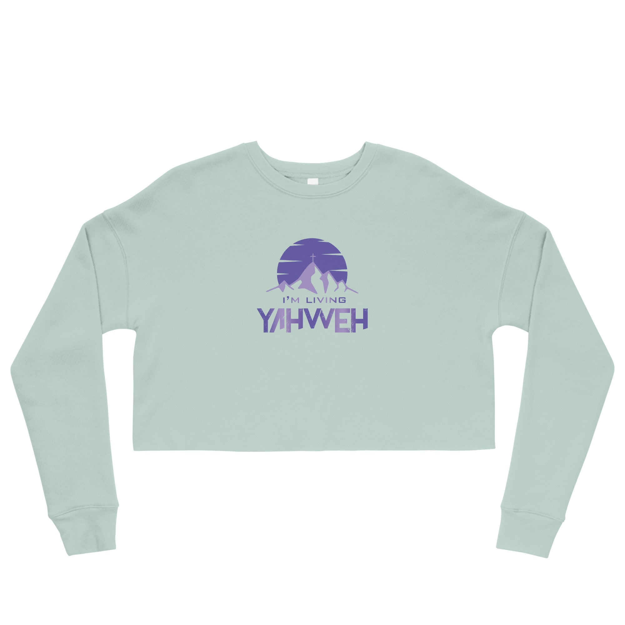 I'm Living Yahweh | Crop Sweatshirt | Amethyst
