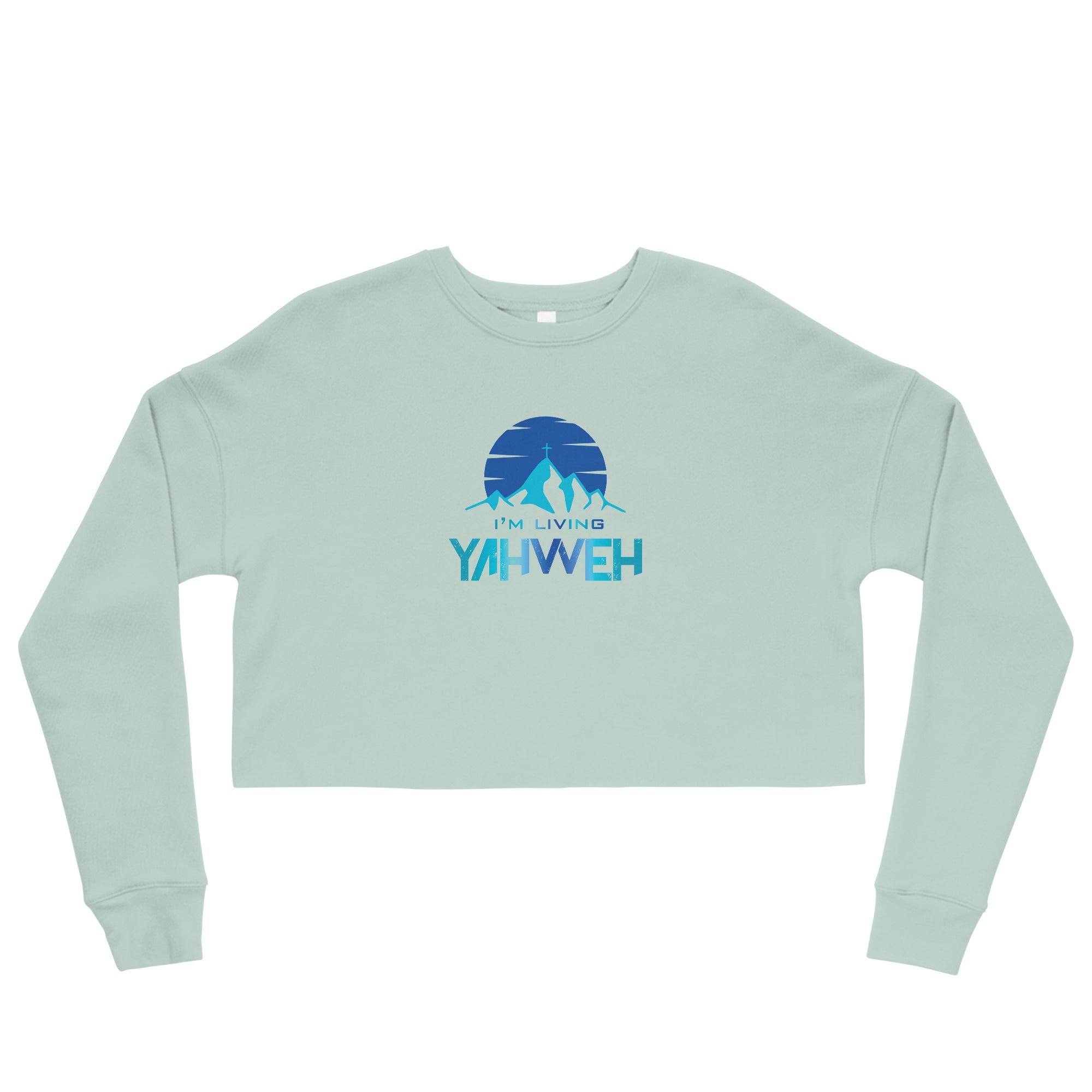 I'm Living Yahweh | Crop Sweatshirt | Sapphire