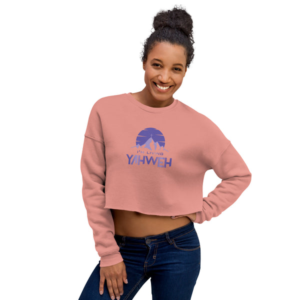 I'm Living Yahweh | Crop Sweatshirt | Amethyst