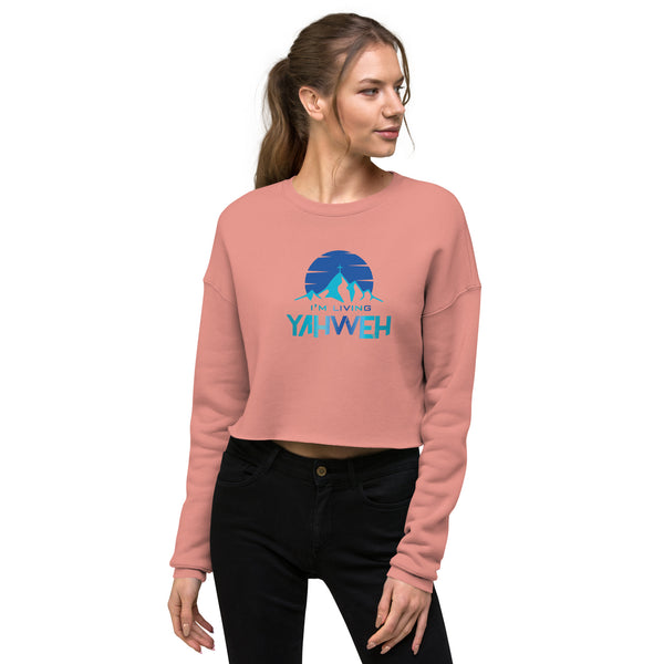 I'm Living Yahweh | Crop Sweatshirt | Sapphire