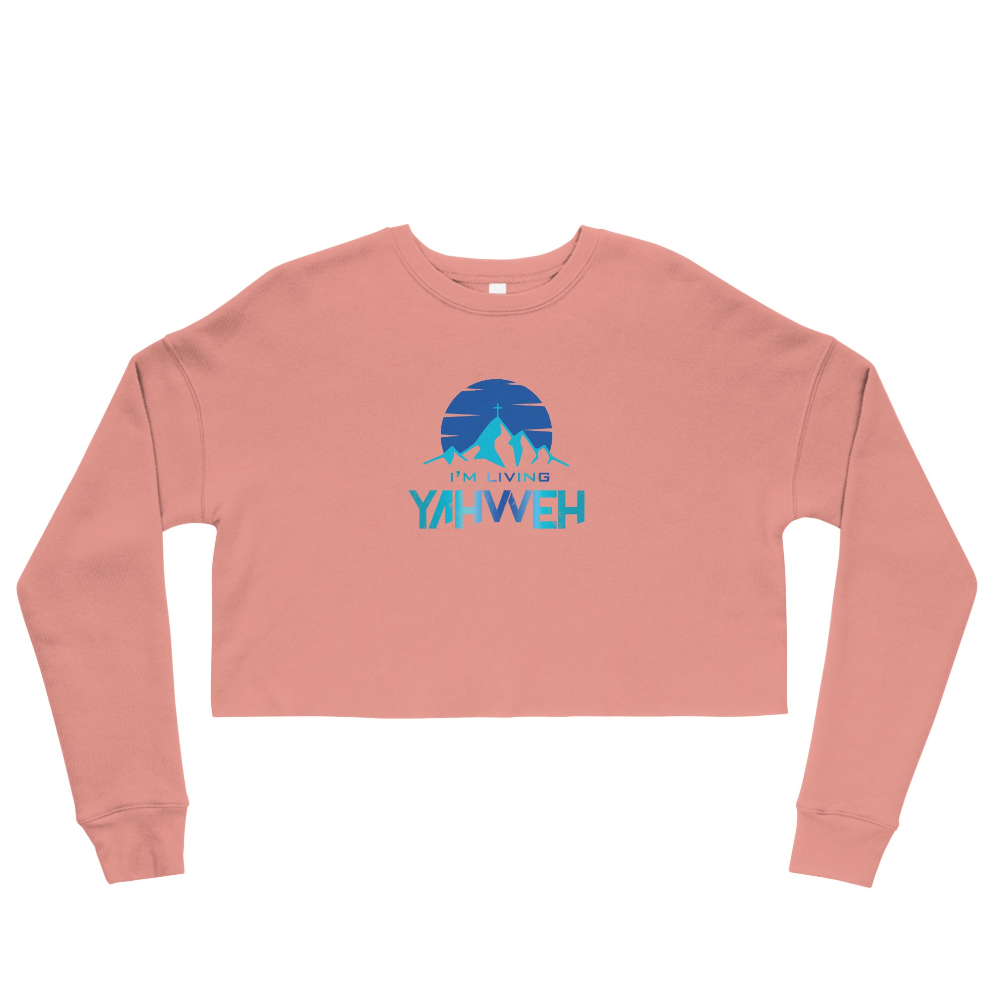 I'm Living Yahweh | Crop Sweatshirt | Sapphire