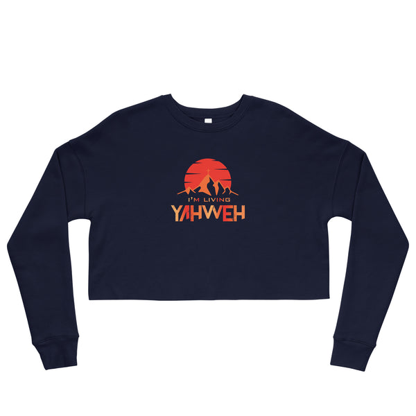 I'm Living Yahweh | Crop Sweatshirt | Ruby