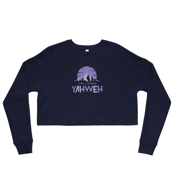 I'm Living Yahweh | Crop Sweatshirt | Amethyst
