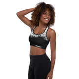 ReInvent | Women's Padded Sports Bra | Breeze | Black & White