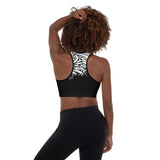 ReInvent | Women's Padded Sports Bra | Breeze | Black & White