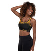 ReInvent | Women's Padded Sports Bra | Breeze | Black & Gold