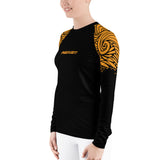 ReInvent | Women's Rash Guard | Breeze | Black & Gold