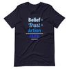 Belief + Trust + Action = Faith | Short-Sleeve Unisex T-Shirt