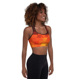 ReInvent | Women's Padded Sports Bra | Orange Crystal