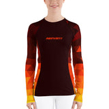 ReInvent | Women's Rash Guard | Orange Crystal